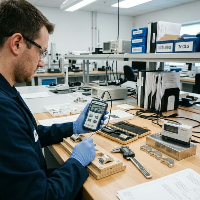 Quality inspection laboratory for motor magnets